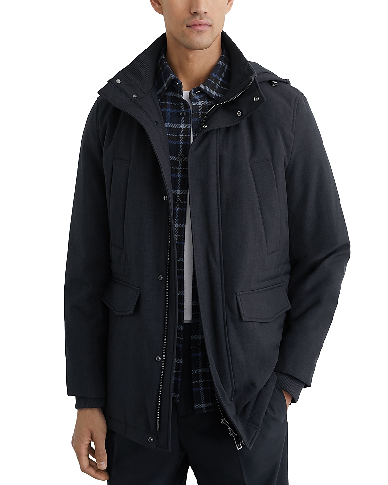 Reiss Hooded Zip Through Jacket