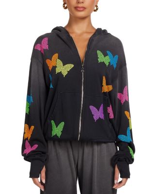 Hezly  Neon Stud Butterflies Sweater