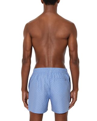 Drawstring Geo Print Swimsuit