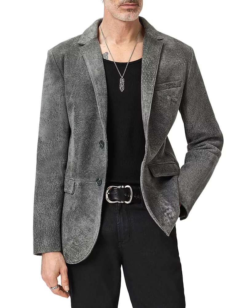 John Varvatos Winston Two Button Leather Jacket