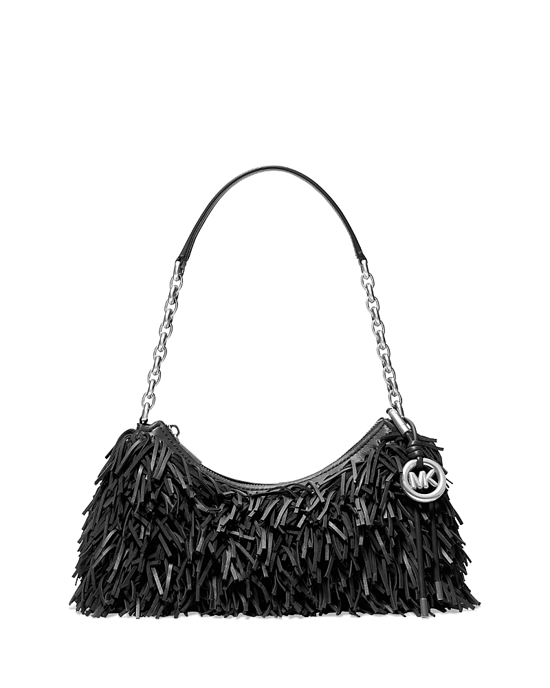 Michael Kors Nolita Medium Fringed Leather Pouchette