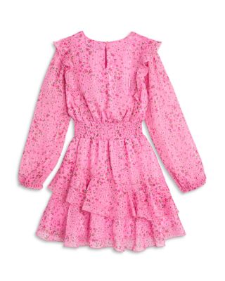 Girls' Ruffled Printed Mini Dress, Little Kid, Big Kid - Exclusive