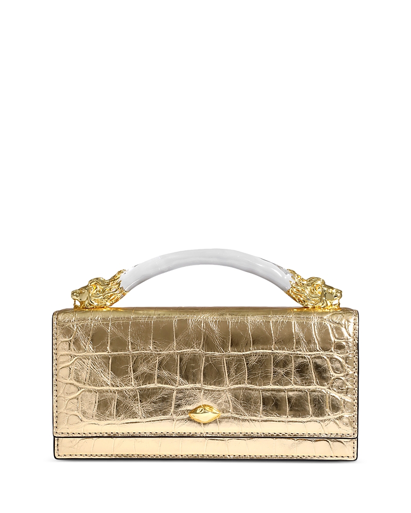 Alexis Bittar Lioness Embossed Leather Handbag