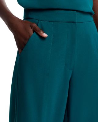 Naomi Wide Leg Crepe de Chine Pants