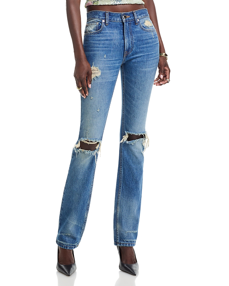 Brandon Maxwell Riggs High Rise Cigarette Jeans in Indigo
