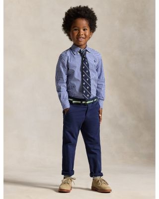 Boys' Gingham Cotton Poplin Shirt - Little Kid