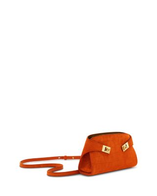 Hug Mini Embossed Suede Crossbody
