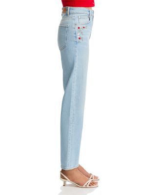 Topanga High Rise Straight Jeans in Dainty Rose