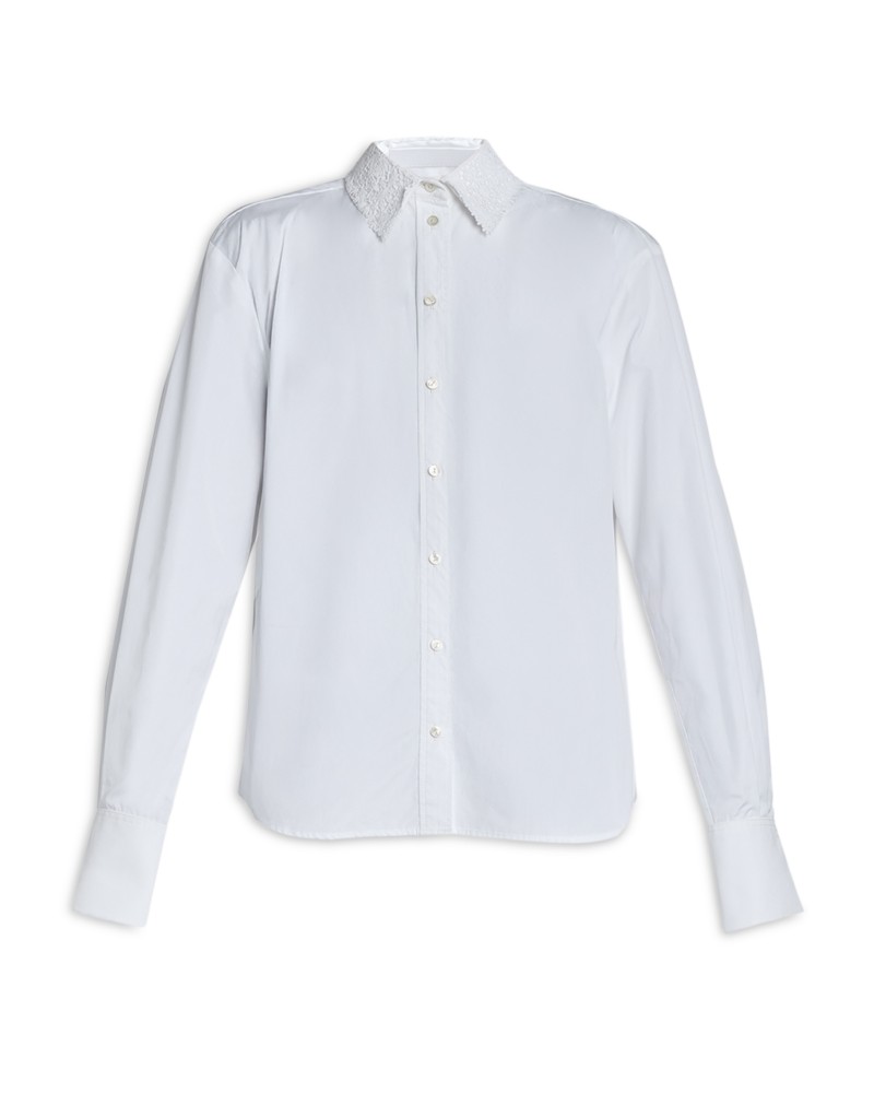 Erdem Lace Collar Shirt in White