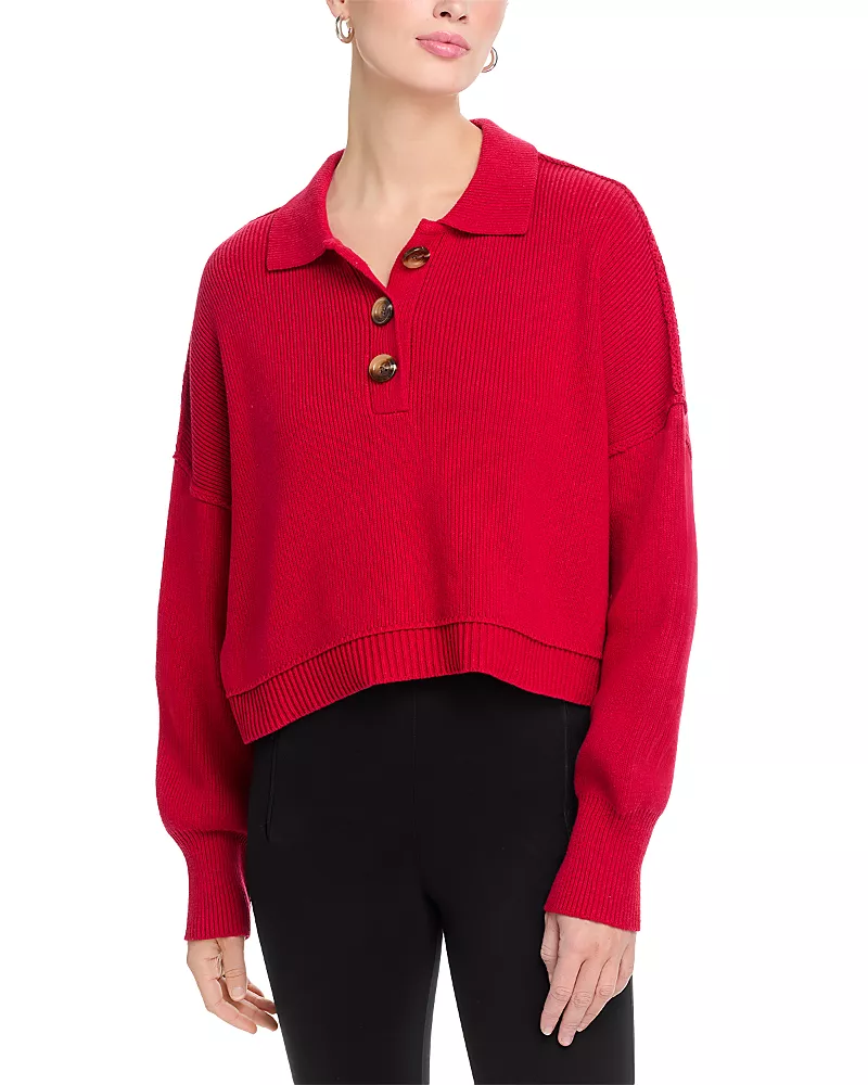 Aqua Long Sleeve Drop Shoulder Sweater - Exclusive