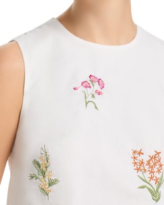 Embroidered Scallop Tank & Midi Skirt Set - Exclusive