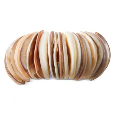 Shell Arc Napkin Ring in Natural & Ivory