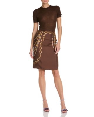 Silk Twill Print The Lover Skirt