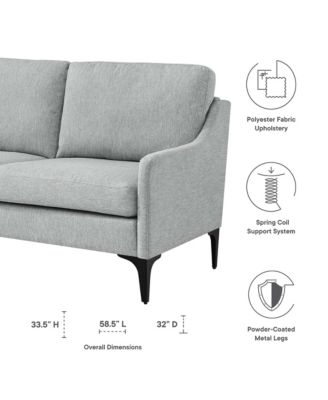  Corland Upholstered Fabric Loveseat