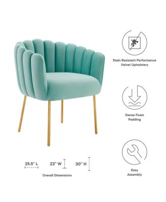  Sanna Channel Tufted Performance Velvet Armchair