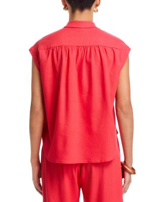 Short Sleeved Button Front Camp Shirt 