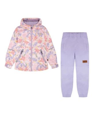 Girls' Two-Piece Mid-Season Flower Outerwear Set - Little Kid