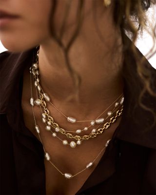 Teagan Long Glass Pearl Necklace, 48"-51"