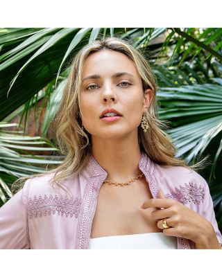 Jasmine Imitation Pearl Flower Drop Earrings