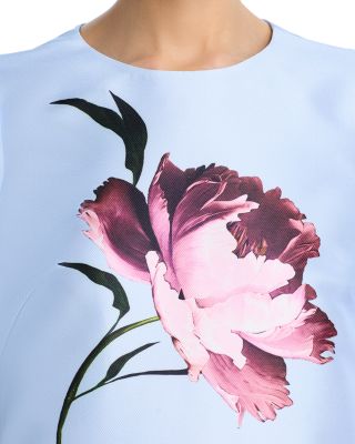 Faille Placement Floral Dress