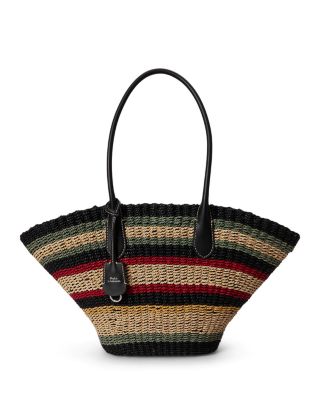 Bellport Raffia Basket Tote