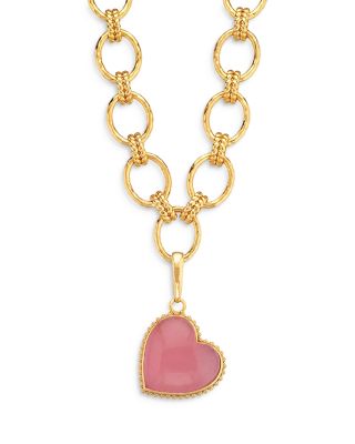 Love Pink Jade Heart Charm 