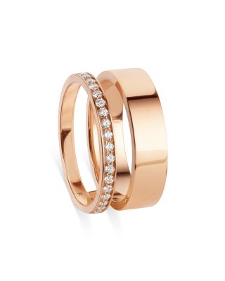 18K Rose Gold Berbere Diamond Double Ring