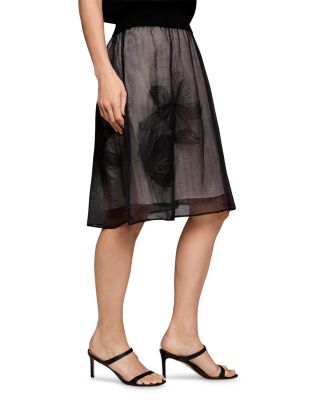 Embroidered Mesh Skirt