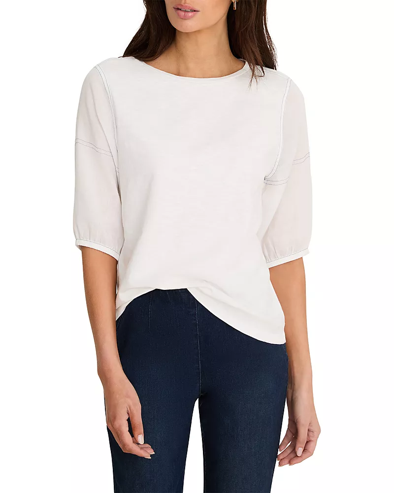 Nzt By Nic+Zoe Contrast Sleeve Tee