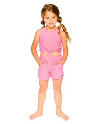 Girls' Terry Tank Top with Elastic Waist Shorts Set - Little Kid