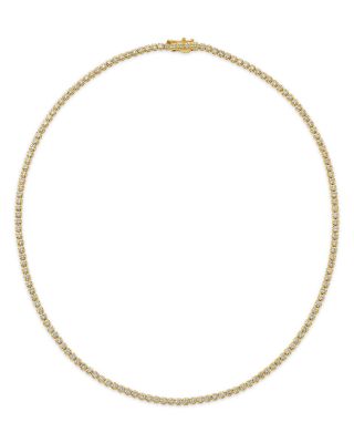 Diamond Tennis Necklace in 14K Yellow Gold, 5.0 tcw