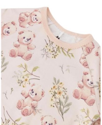 Girls' Organic Cotton Bear Two-Piece Pyjama Set - Big Kid