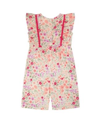 Girls' Sleeveless Muslin Flowers Jumpsuit - Little Kid