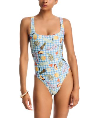 Printed One Piece Swimsuit - Exclusive