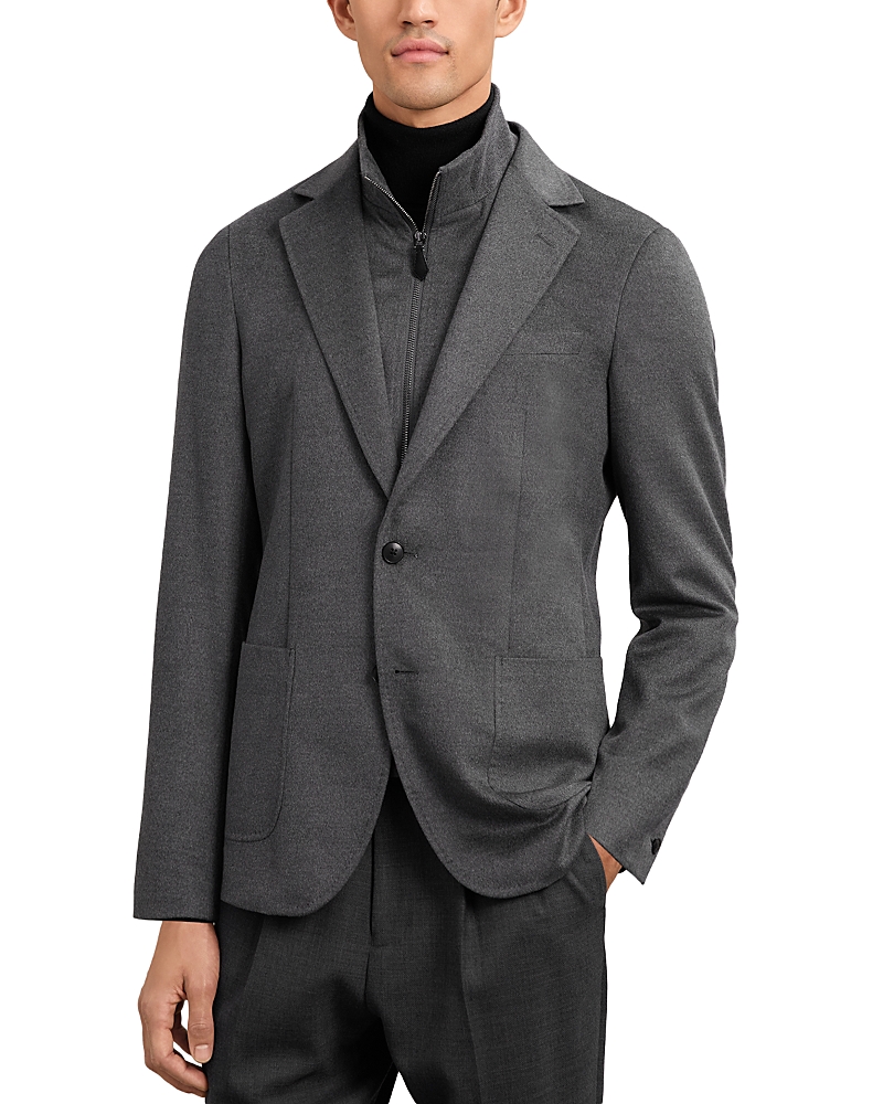 Reiss Notch Gilet Patch Blazer