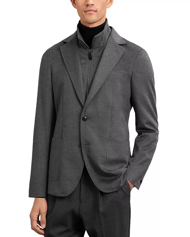 Reiss Notch Gilet Patch Blazer