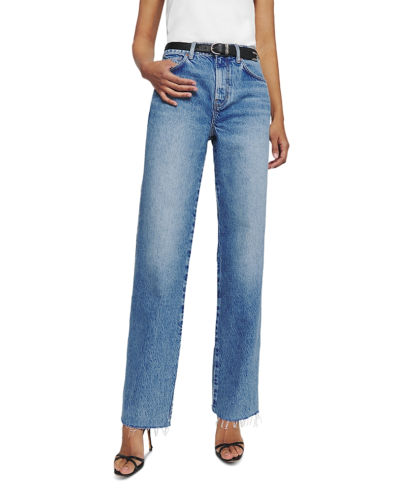 Reformation Val 90s Mid Rise Straight Long Inseam Jeans in Colorado
