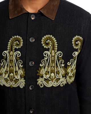 Printed Suede Collar Jacket