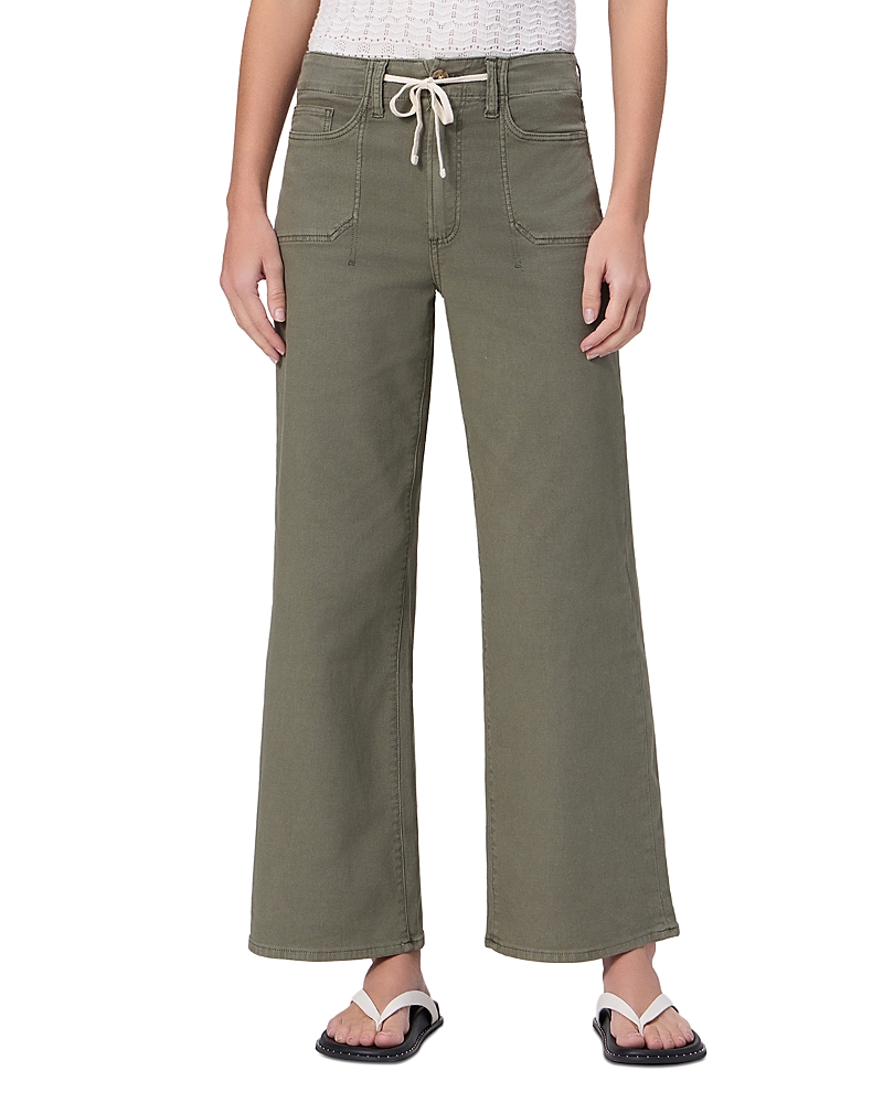 Paige Ari High Rise Wide Leg Jeans in Vintage Ivy Green