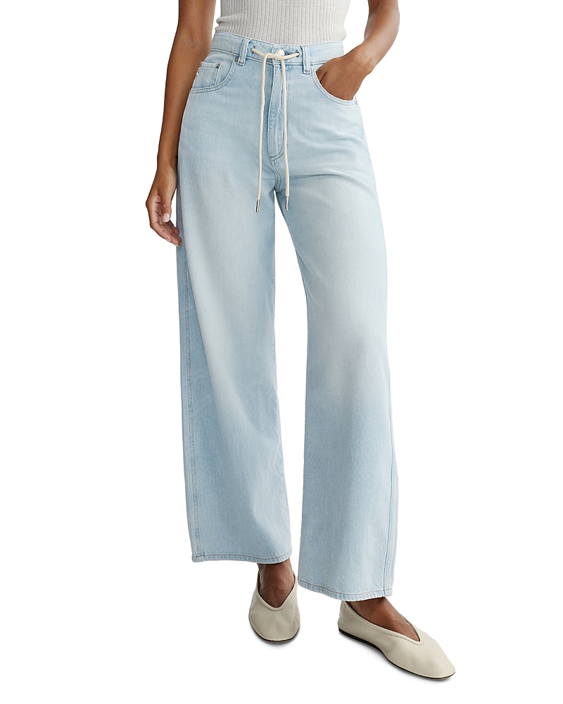 DL1961 Petite Taylor High Rise Barrel Jeans in Poolside Aura