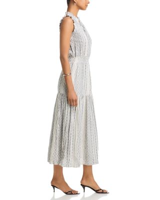 Alessi Striped Eyelet Dress