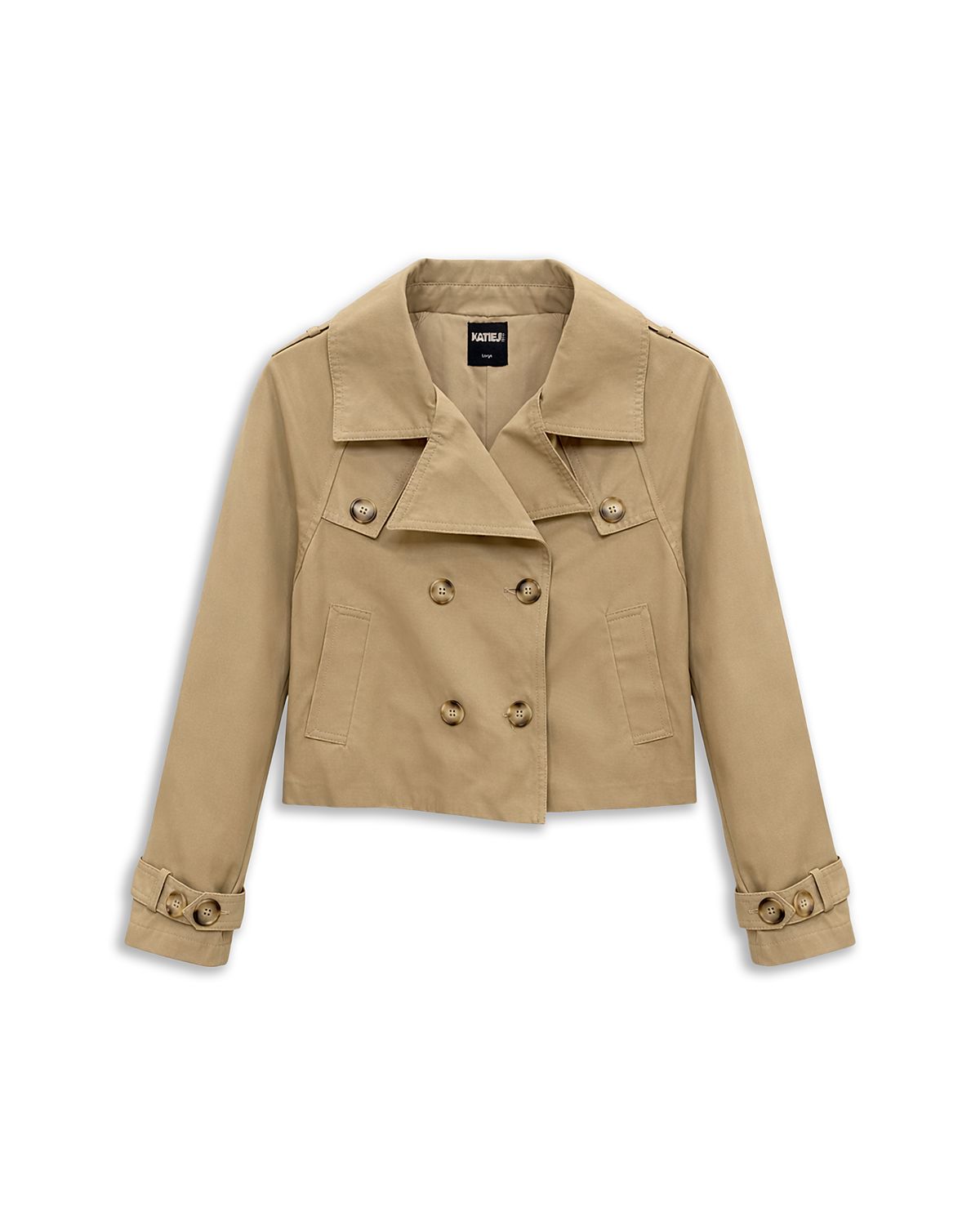 KatieJnyc Girls' Tween Vance Cropped Trench Jacket - Big Kid