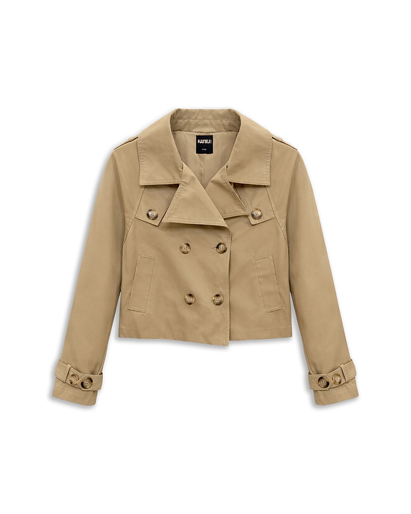 KatieJnyc Girls' Tween Vance Cropped Trench Jacket - Big Kid