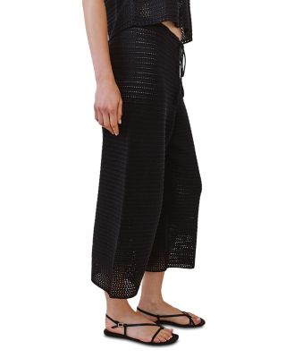 Crop Wide Leg Crochet Pants