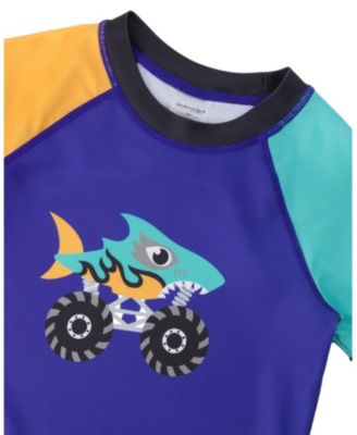 Boys' Short Sleeve Ultramarine Graphic Rashguard - Little Kid, Big Kid