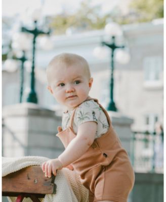 Boys' Organic Cotton Jersey Onesie and Cotton Rib Shortall Set - Baby