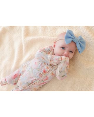 Girls' Rose Dreams Ruffled Zip Footie - Baby