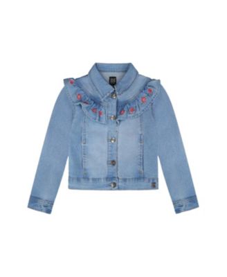 Girls' Embroidery Long Sleeve Denim Jacket - Big Kid