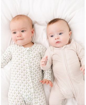  Boys' Oatmeal Stripe Bamboo Sleeper - Baby