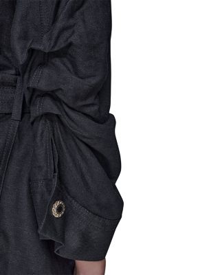 Ruched Sleeve Belted Jacket